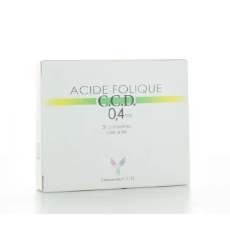 Acide Folique 0,4 mg C.C.D 30 comprimés