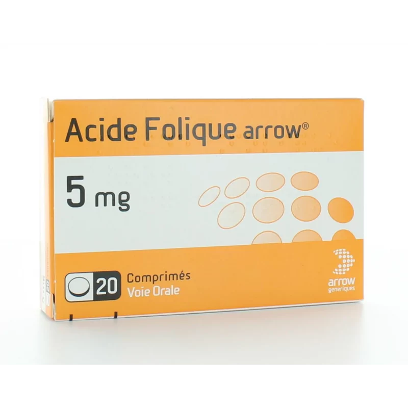 Acide Folique Arrow 5mg 20 comprimés