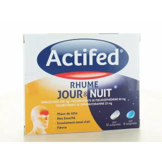 Actifed Rhume Jour et Nuit 16 comprimés