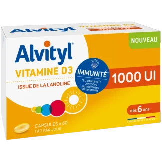 Alvityl Vitamine D3 1000UI 60 capsules