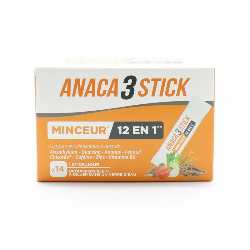 Anaca3 Stick Minceur 12en1 14 sticks