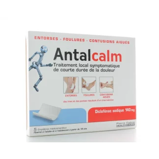 Antalcalm 140mg Emplâtres Médicamenteux X5