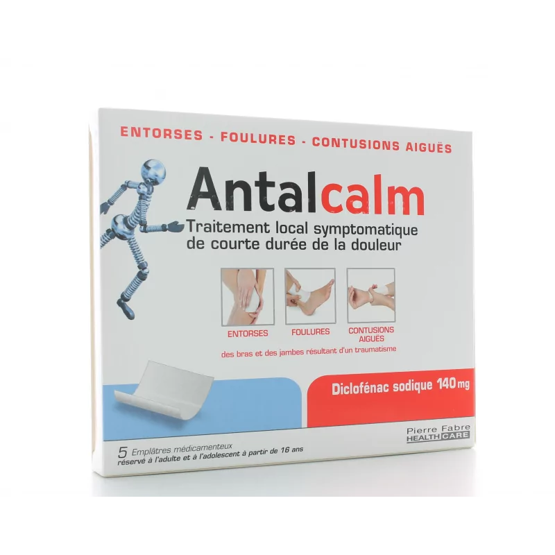 Antalcalm 140mg Emplâtres Médicamenteux X5