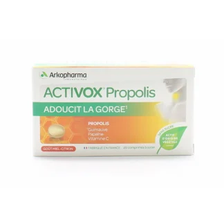 Arkopharma Activox Propolis Goût Miel-citron 20 comprimés à sucer