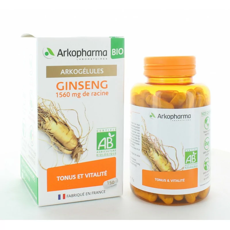 Arkopharma Arkogélules Bio Ginseng 150 gélules