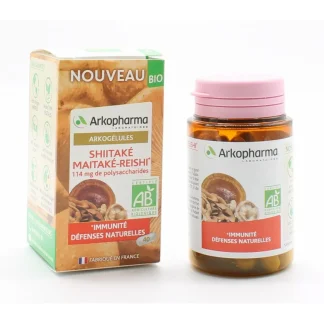 Arkopharma Arkogélules Shiitaké Maitaké-Reishi Bio 40 gélules