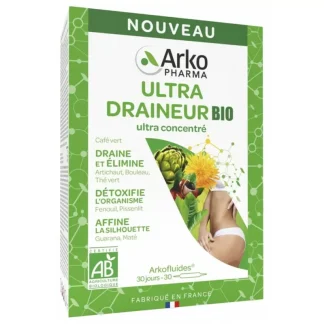 Arkopharma Ultra Draineur Bio Ultra Concentré 30 ampoules