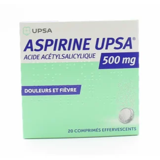 Aspirine UPSA 500mg 20 comprimés effervescents
