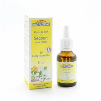 Biofloral Fleurs de Bach Bio Secours Jour Serein 39 Compte-gouttes 25ml