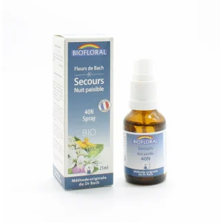Biofloral Fleurs de Bach Bio Secours Nuit Paisible 40N Spray 25ml
