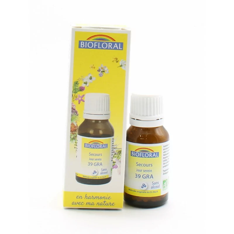 Biofloral Fleurs de Bach Secours Jour Serein 39GRA Granules 15g