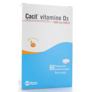 Cacit Vitamine D3 500mg/440UI 60 comprimés