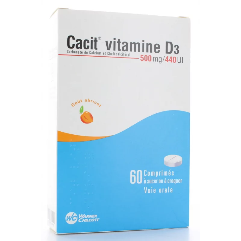 Cacit Vitamine D3 500mg/440UI 60 comprimés