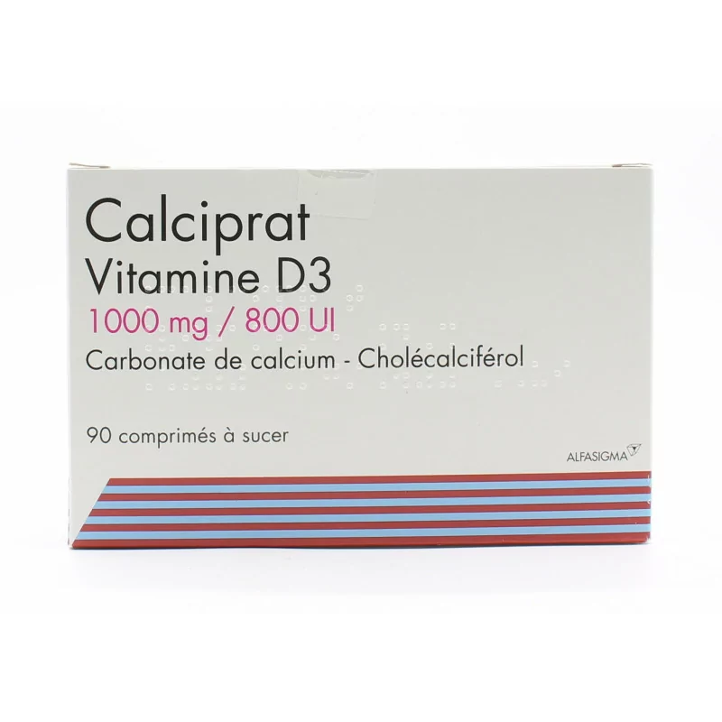 Calciprat Vitamine D3 1000mg/800UI 90 comprimés