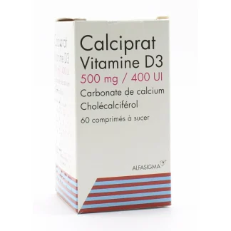 Calciprat Vitamine D3 500mg/400UI 60 comprimés