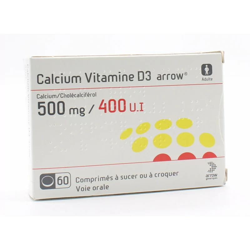 Calcium Vitamine D3 Arrow 60 comprimés