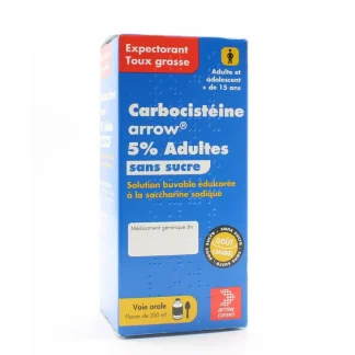 Carbocistéine Arrow 5% Adultes Sans Sucre 200ml
