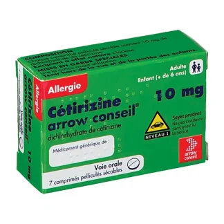Cétirizine 10mg Arrow Conseil 7 comprimés