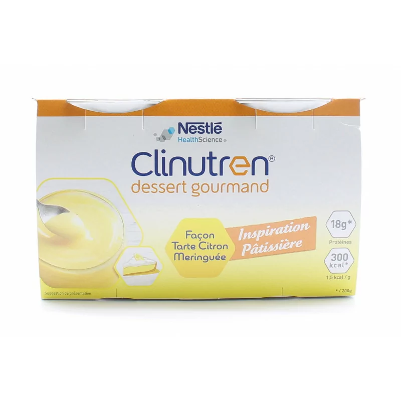 Clinutren Dessert Gourmand Façon Tarte Citron Meringuée 4X200g