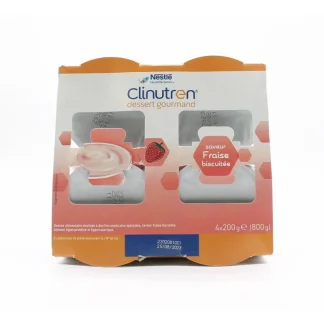 Clinutren Dessert Gourmand Saveur Fraise Biscuitée 4X200g