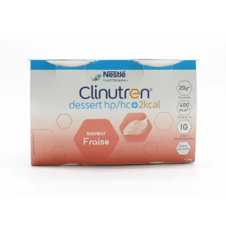 Clinutren Dessert HP/HC +2 Kcal Saveur Fraise 4x200g