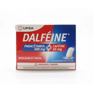 Dalféine Paracétamol 500mg/Caféine 65mg 16 comprimés