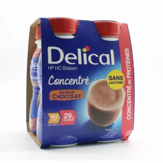 Delical HP HC Boisson Concentré Saveur Chocolat 4X200ml