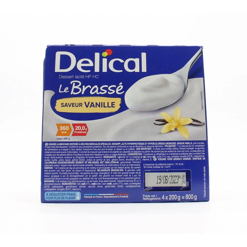 Delical Le Brassé Saveur Vanille 4X200g