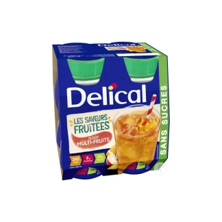 Delical Les Saveurs Fruitées Goût Multi-fruits Sans Sucres 4X200ml