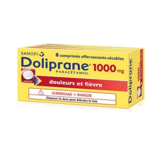 Doliprane 1000mg 8 comprimés effervescents