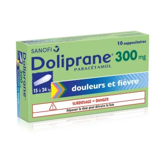 Doliprane 300mg 10 suppositoires
