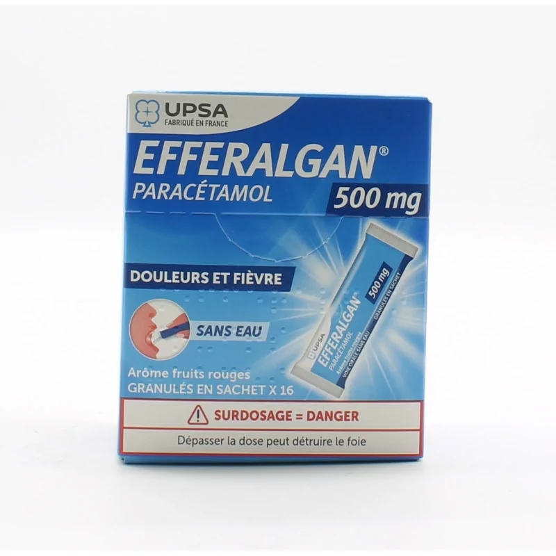 Efferalgan 500mg Arôme Fruits Rouges 16 sachets
