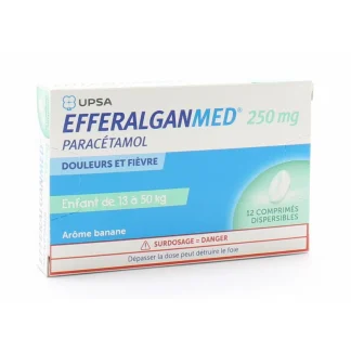 EfferalganMed 250mg Enfant 13-50kg 12 comprimés dispersibles
