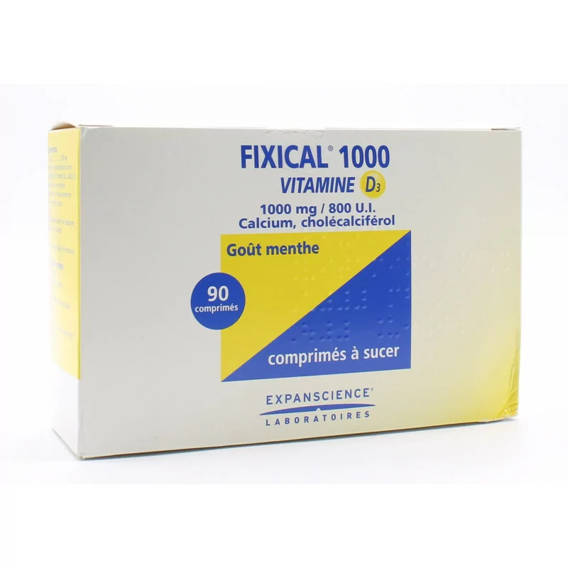 Fixical 1000 Vitamine D3 1000mg/800UI 90 comprimés