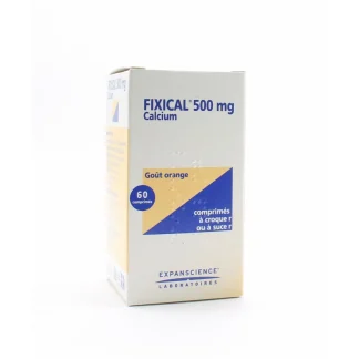 Fixical 500 Vitamine D3 500mg/400UI Goût Orange 60 comprimés