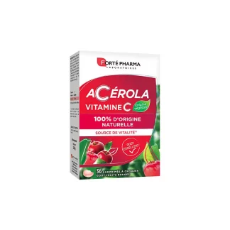 Forté Pharma Acérola Vitamine C Goût Fruits Rouges 36 comprimés à croquer