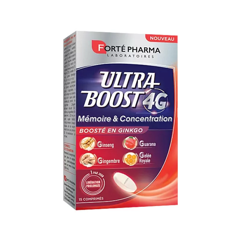 Forté Pharma Ultra Boost 4G Mémoire & Concentration 15 comprimés