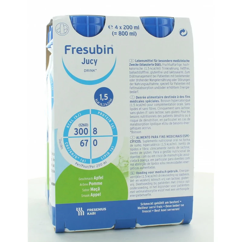 Fresubin Jucy Drink Arôme Pomme X4 200ml