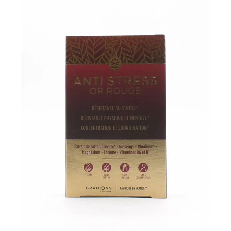 Granions Anti Stress Or Rouge 15 comprimés
