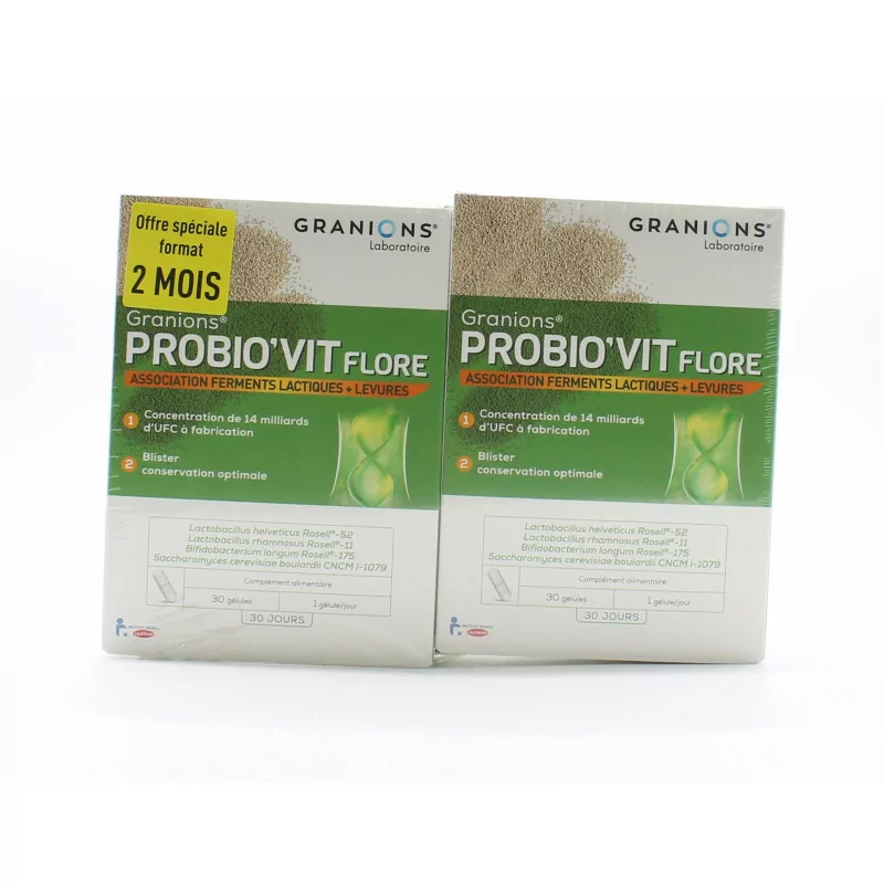 Granions Probio'Vit Flore 2X30 gélules