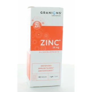 Granions Zinc 15mg 60 gélules