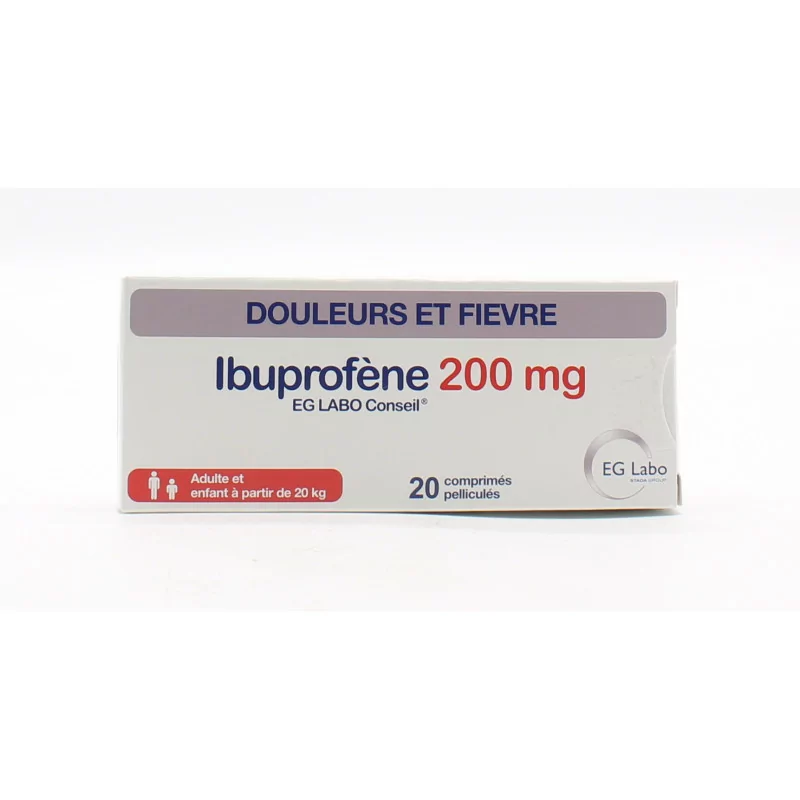 Ibuprofène 200mg EG Labo Conseil 20 comprimés