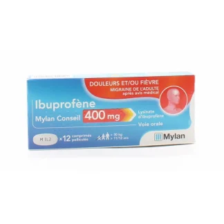 Ibuprofène Mylan Conseil 400mg 12 comprimés
