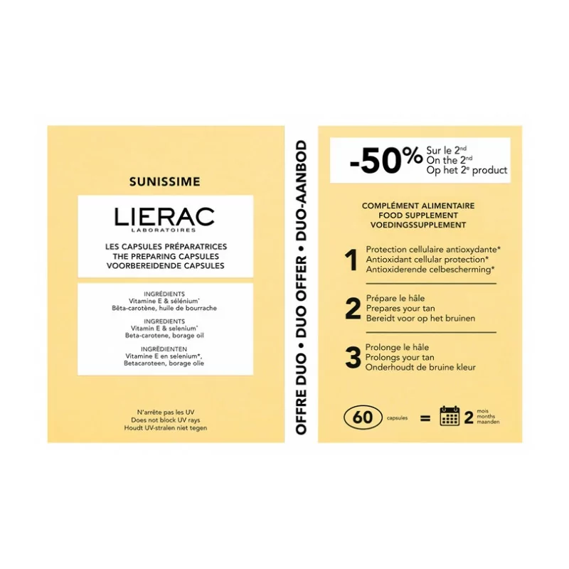 Lierac Sunissime Les Capsules Préparatrices 60 capsules