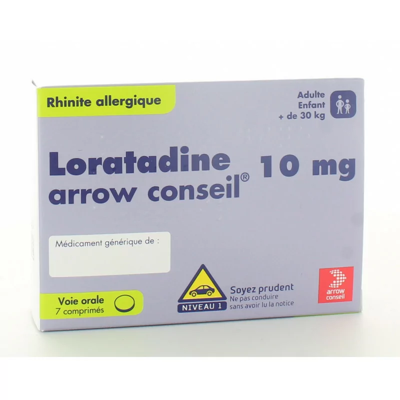 Loratadine Arrow Conseil 10mg 7 comprimés