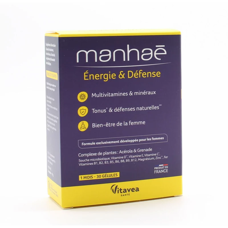 Manhaé Energie&Défense Femme 30 gélules