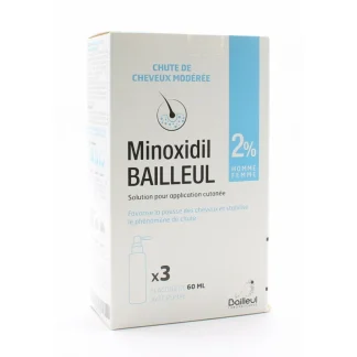 Minoxidil 2% Bailleul 3X60ml