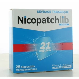 Nicopatchlib 21mg/24H 28 patchs