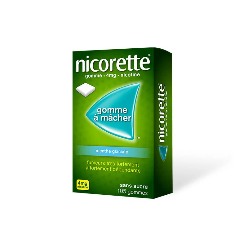 Nicorette 4mg Menthe Glaciale sans sucre 105 gommes