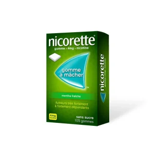 Nicorette 4mg Menthe Fraîche 105 gommes